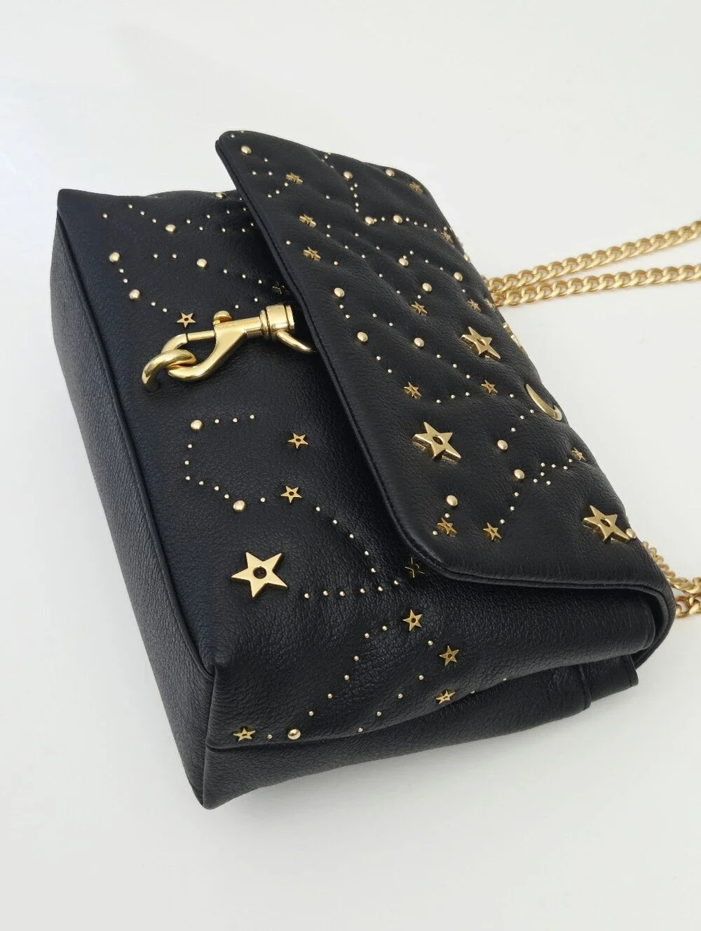 LIKE NEW REBECCA MINKOFF EDIE FLAP SHOULDER BAG WITH CELESTIAL STUDS